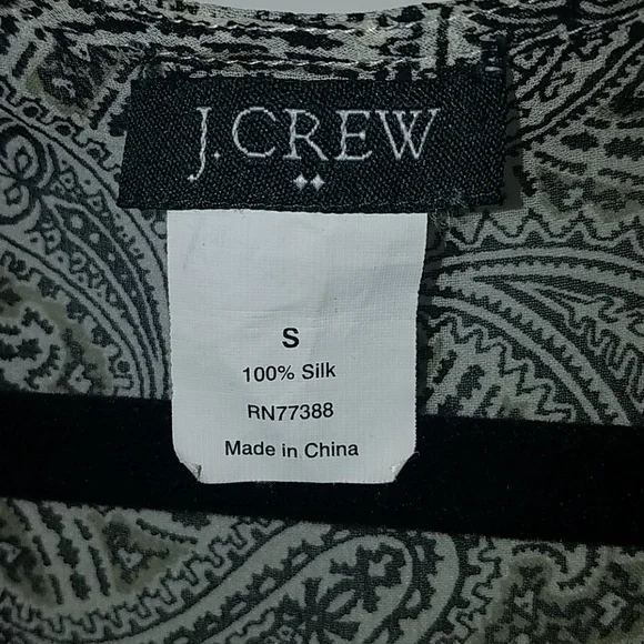J. Crew, 0142, Paisley top, 100% silk,Size S - Picture 8 of 8
